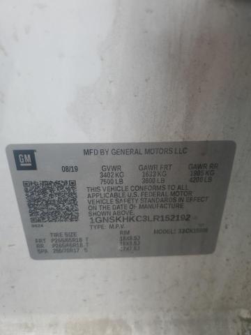 2020 CHEVROLET SUBURBAN K - 1GNSKHKC3LR152192