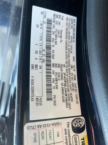 2019 FORD FIESTA SE #3278548944