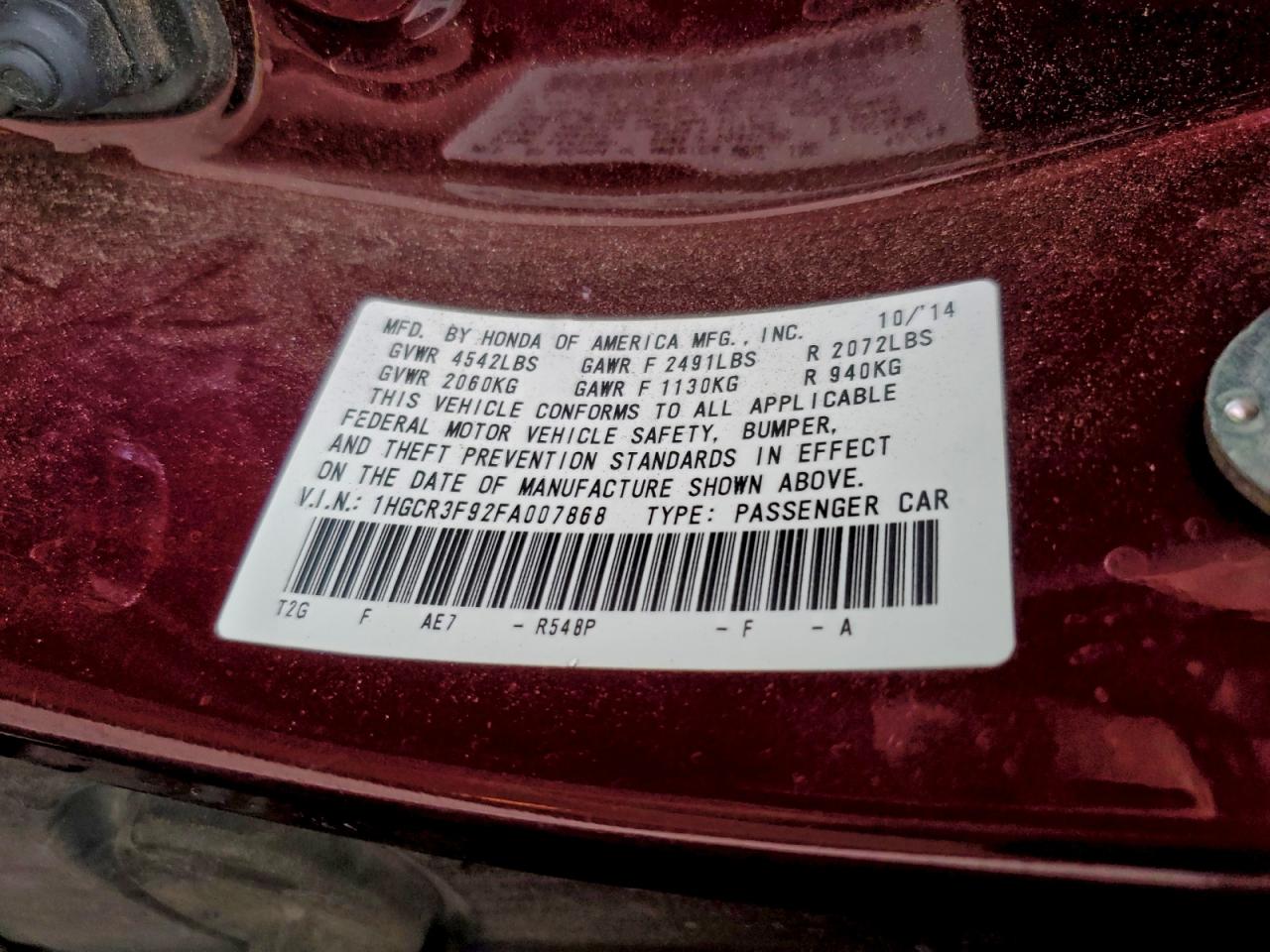 HONDA ACCORD TOURING