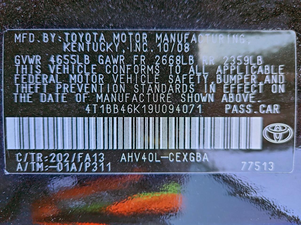 Lot #3302153133 2009 TOYOTA CAMRY HYBR