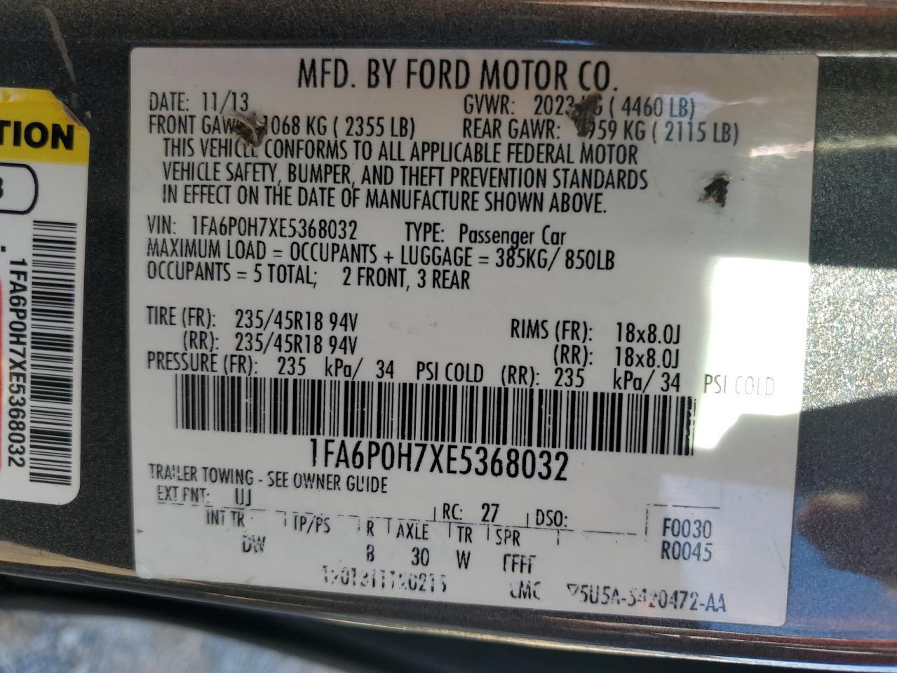 FORD FUSION SE
