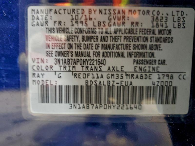 2017 NISSAN SENTRA S #3303877701