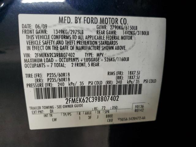 2009 FORD FLEX SEL #3297010410