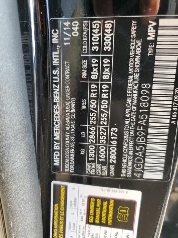 2015 MERCEDES-BENZ ML 350 #3291433165