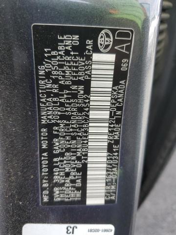 2011 TOYOTA COROLLA BA - 2T1BU4EE3BC724542