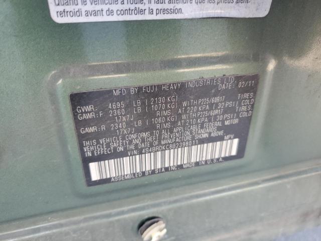 2011 SUBARU OUTBACK 3. #3296260419