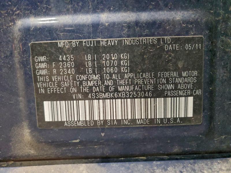 2011 SUBARU LEGACY 2.5 #3305436450