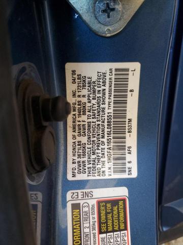 2006 HONDA CIVIC LX #3297936770