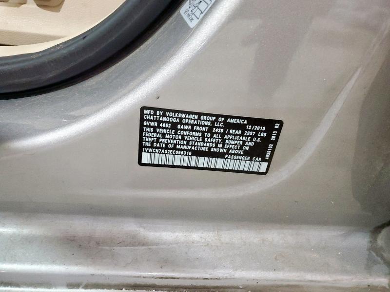 2014 VOLKSWAGEN PASSAT SEL #3317694094