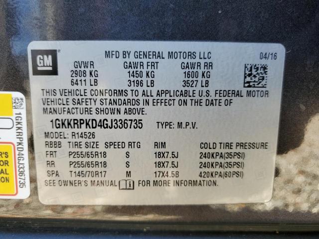 2016 GMC ACADIA SLE #3292292301