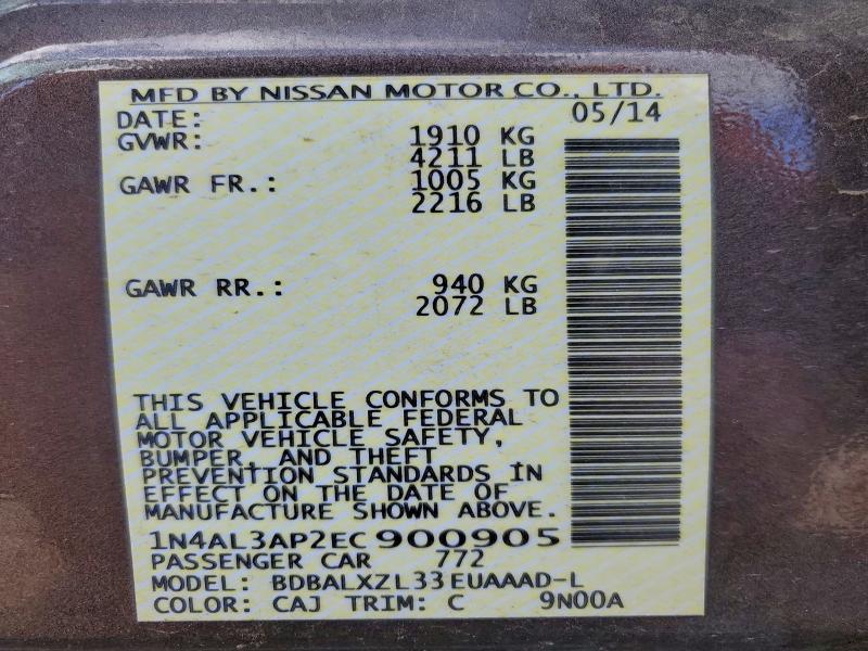 2014 NISSAN ALTIMA 2.5 #3296208470