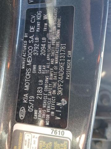 2019 KIA FORTE FE #3309506571