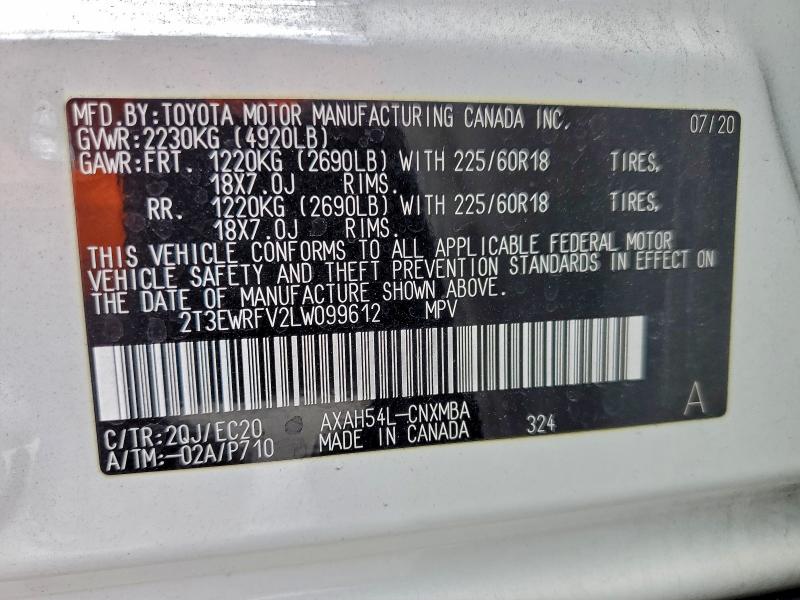 2020 TOYOTA RAV4 XSE #3297877809