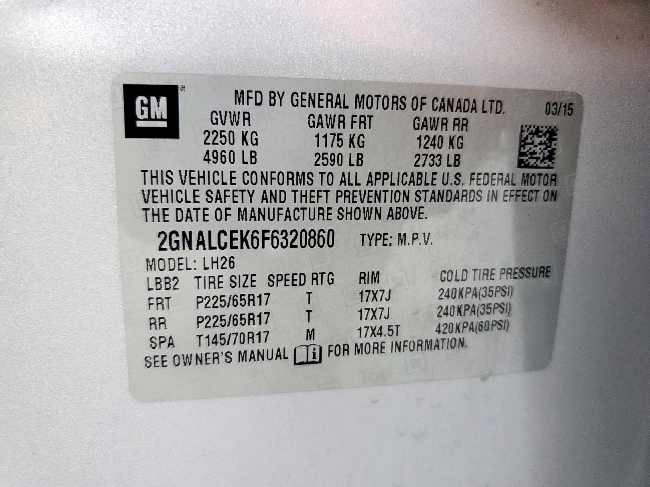 CHEVROLET EQUINOX LT