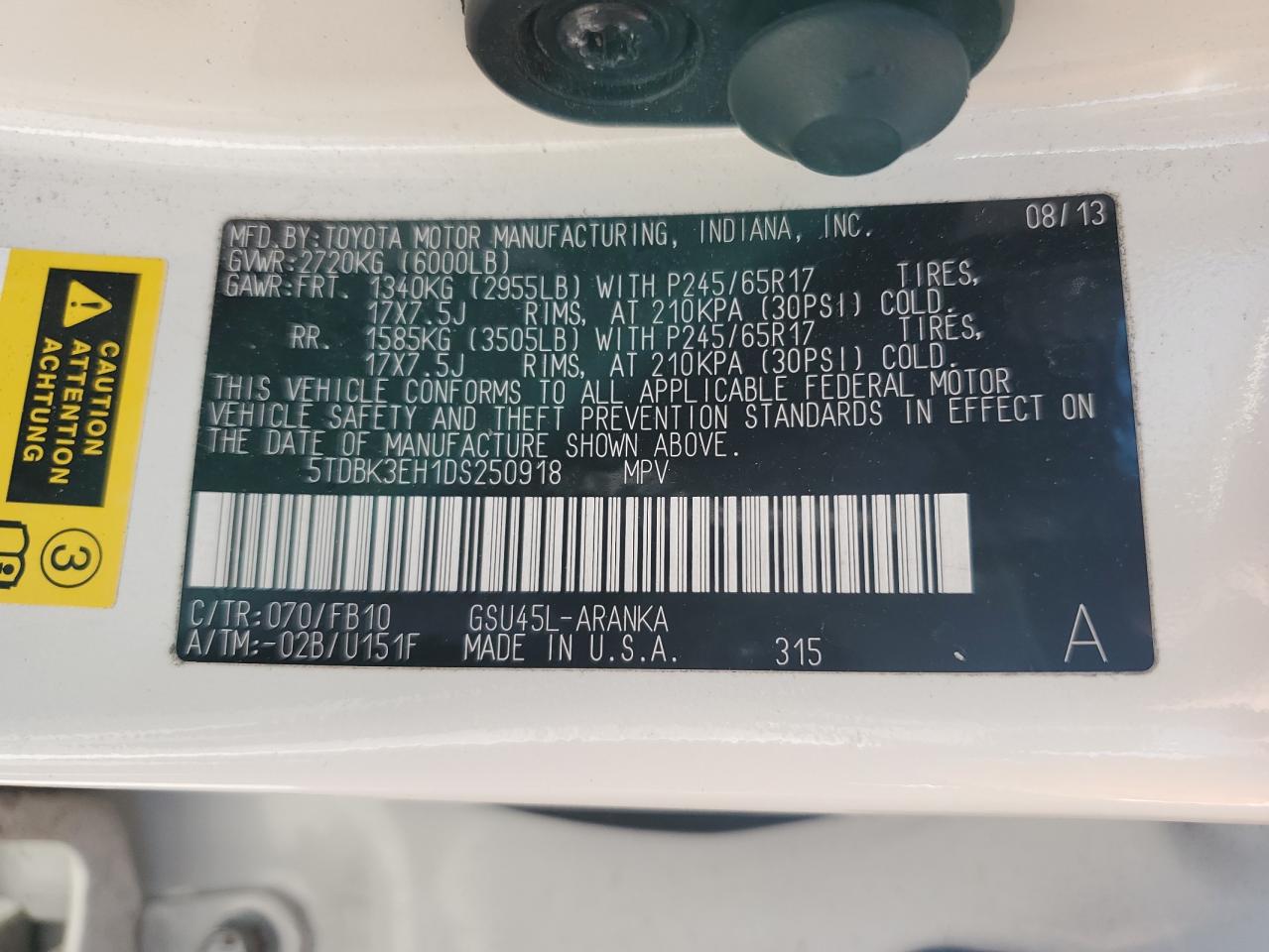 TOYOTA HIGHLANDER BASE