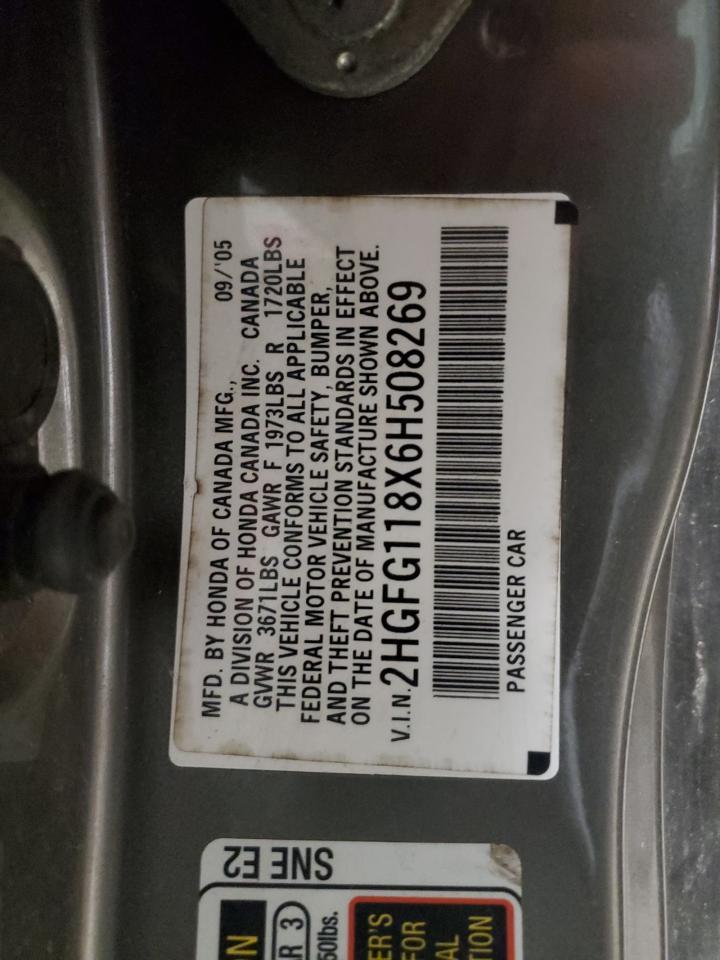 Lot #3293418055 2006 HONDA CIVIC EX