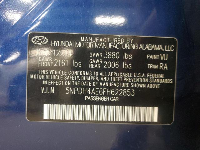 2015 HYUNDAI ELANTRA SE - 5NPDH4AE6FH622853