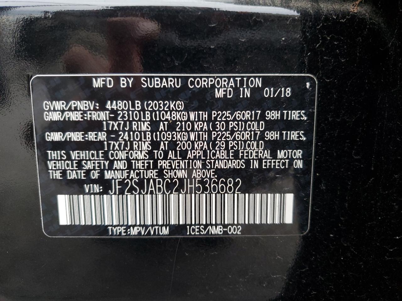 SUBARU FORESTER 2.5I