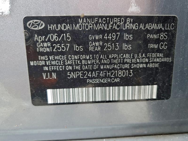 2015 HYUNDAI SONATA SE #3304597476