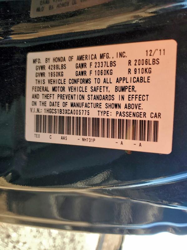 2012 HONDA ACCORD LX #3303001610