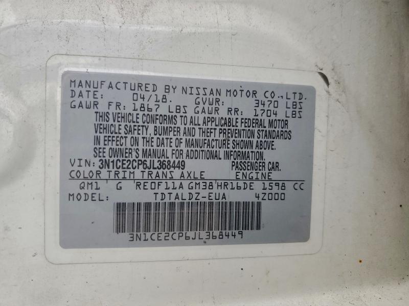 2018 NISSAN VERSA NOTE #3304527444