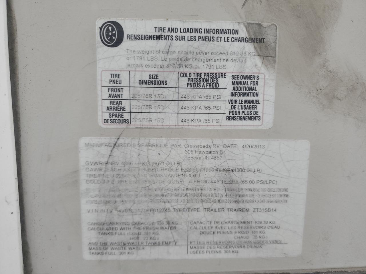 Lot #3287697022 2014 CROSSROADS CROSSROADS RV CRUISE