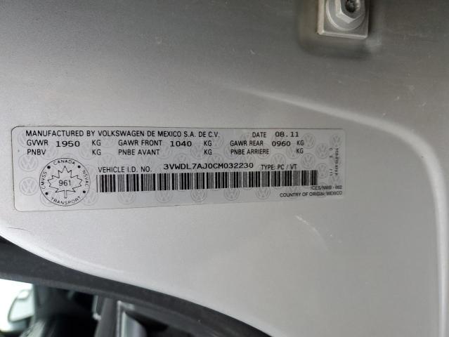 2012 VOLKSWAGEN JETTA TDI - 3VWDL7AJ0CM032230