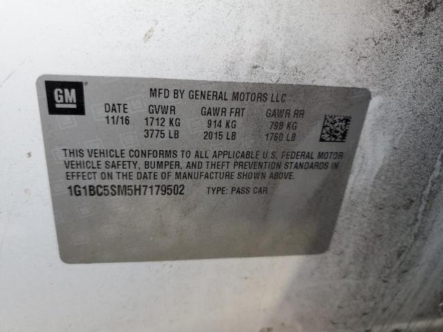 2017 CHEVROLET CRUZE LS 1G1BC5SM5H7179502