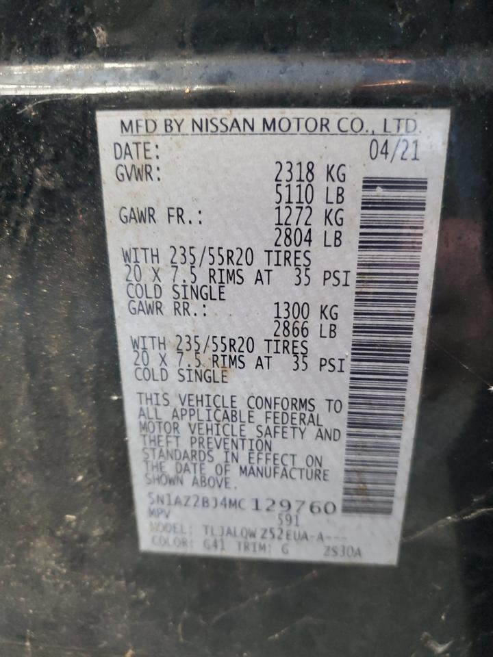 Lot #3304535457 2021 NISSAN MURANO SV