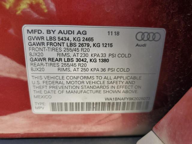 2019 AUDI Q5 PREMIUM #3284758549