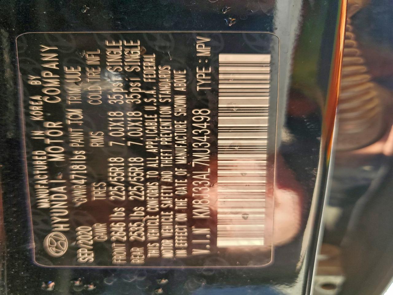 Lot #3310738733 2021 HYUNDAI TUCSON LIM