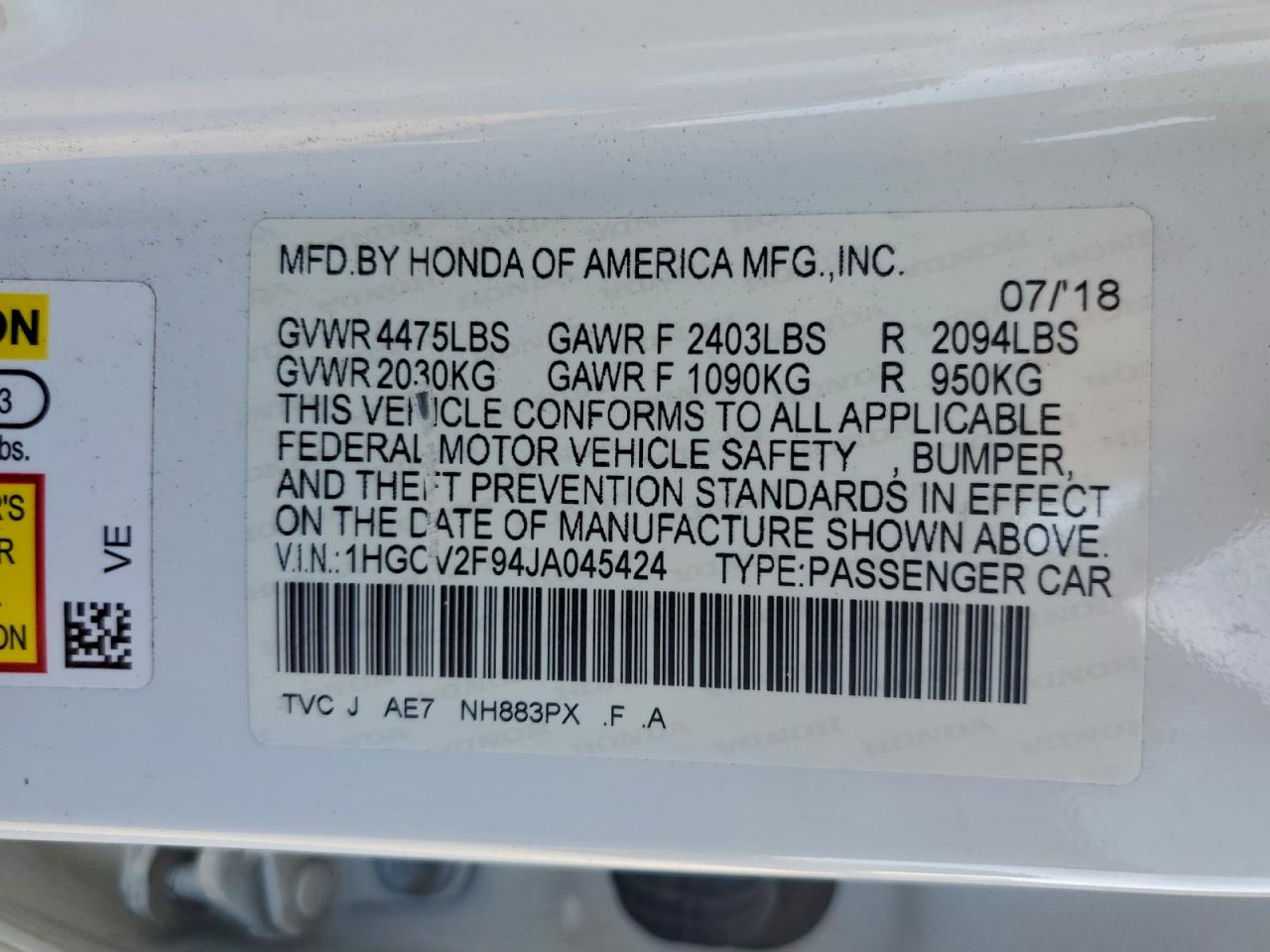 HONDA ACCORD TOURING