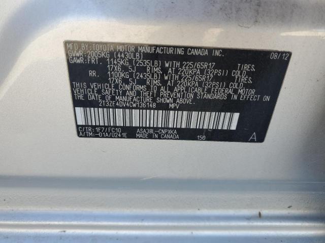 2012 TOYOTA RAV4 - 2T3ZF4DV4CW136148