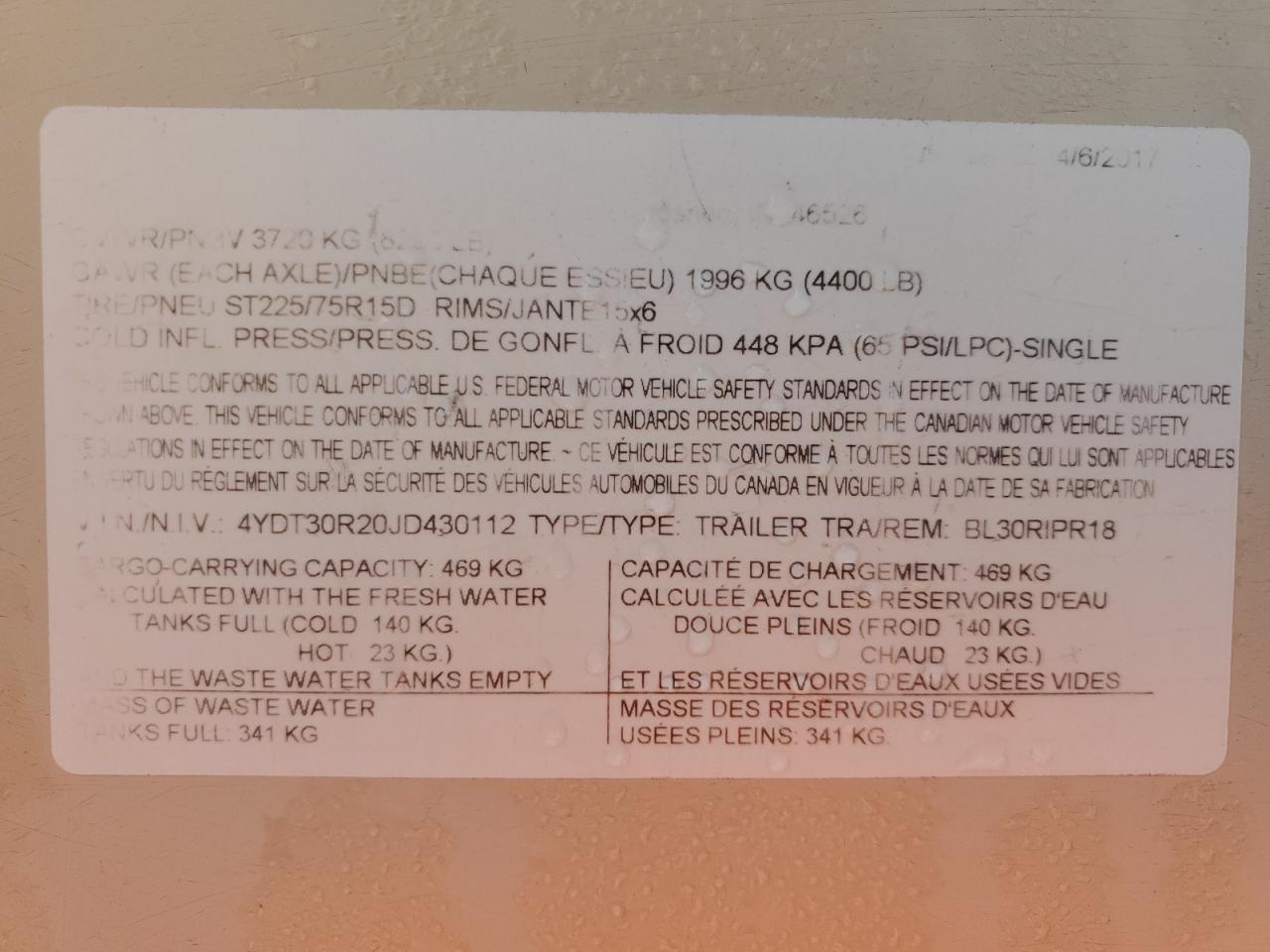 Lot #3316011793 2018 KEYSTONE PREMIER