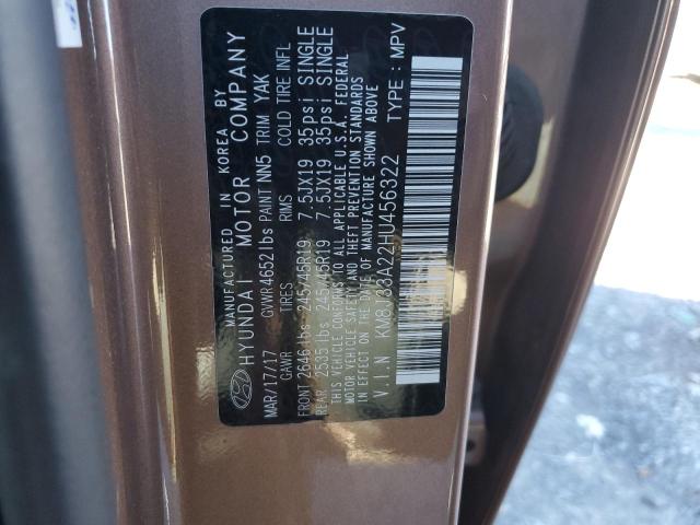 2017 HYUNDAI TUCSON LIM - KM8J33A22HU456322