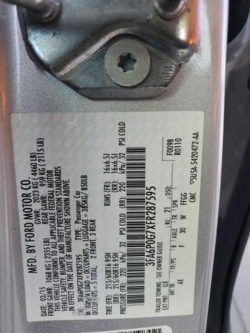 2015 FORD FUSION S - 3FA6P0G7XFR287595