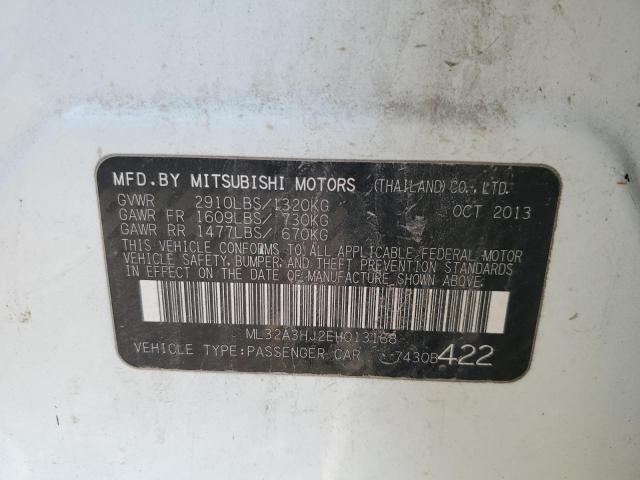 ML32A3HJ2EH013168 | 2014 Mitsubishi mirage de