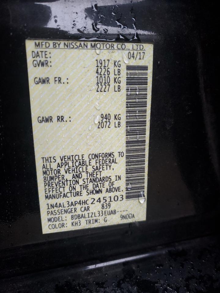 1N4AL3AP4HC245103 NISSAN ALTIMA 2017