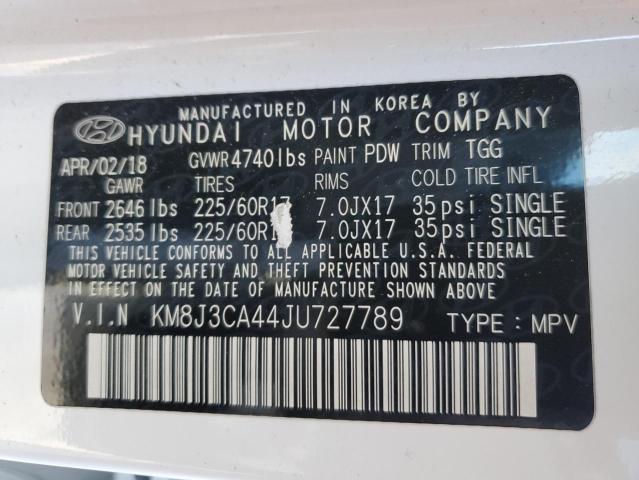 2018 HYUNDAI TUCSON SEL - KM8J3CA44JU727789