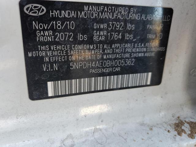 5NPDH4AE0BH005362 | 2011 Hyundai elantra gls