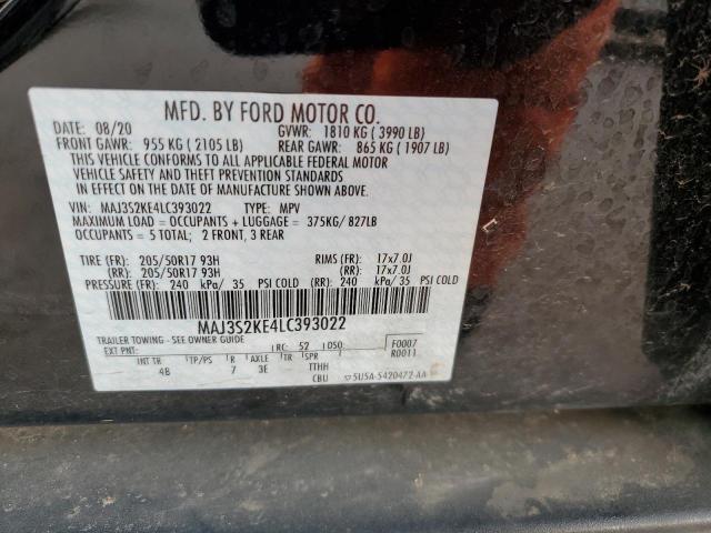 MAJ3S2KE4LC393022 | 2020 FORD ECOSPORT T