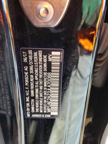 2018 PORSCHE CAYENNE SE - WP1AE2A23JLA70088