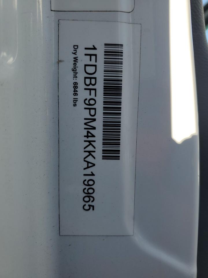 1FDBF9PM4KKA19965 FORD TRANSIT 2019