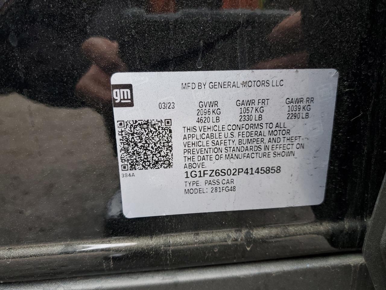 1G1FZ6S02P4145858 CHEVROLET BOLT 2023