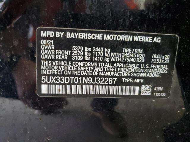 2022 BMW X4 XDRIVE3 - 5UX33DT01N9J32287