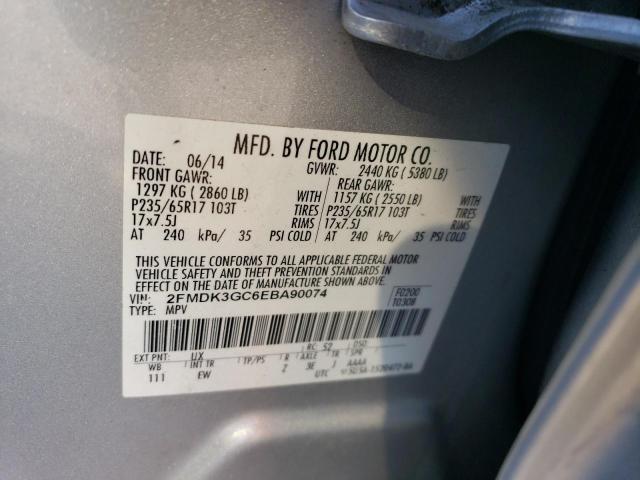 2FMDK3GC6EBA90074 | 2014 FORD EDGE SE