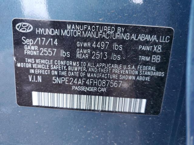 5NPE24AF4FH087567 | 2015 HYUNDAI SONATA SE