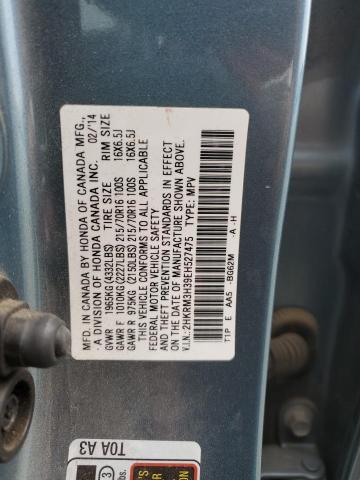 2HKRM3H39EH527475 Honda CR-V LX