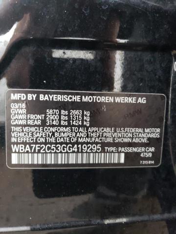 VIN WBA7F2C53GG419295 2016 BMW 7 Series, 750 XI no.12