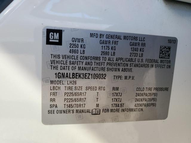 1GNALBEK3EZ109032 | 2014 CHEVROLET EQUINOX LT